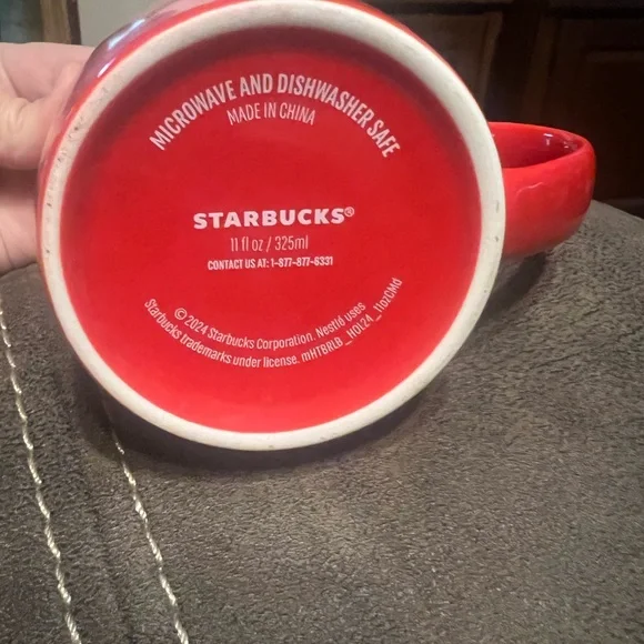 Starbucks 2024 Swirl Red Coffee Tea Mug Cup 11 Fl oz - Picture 4 of 4
